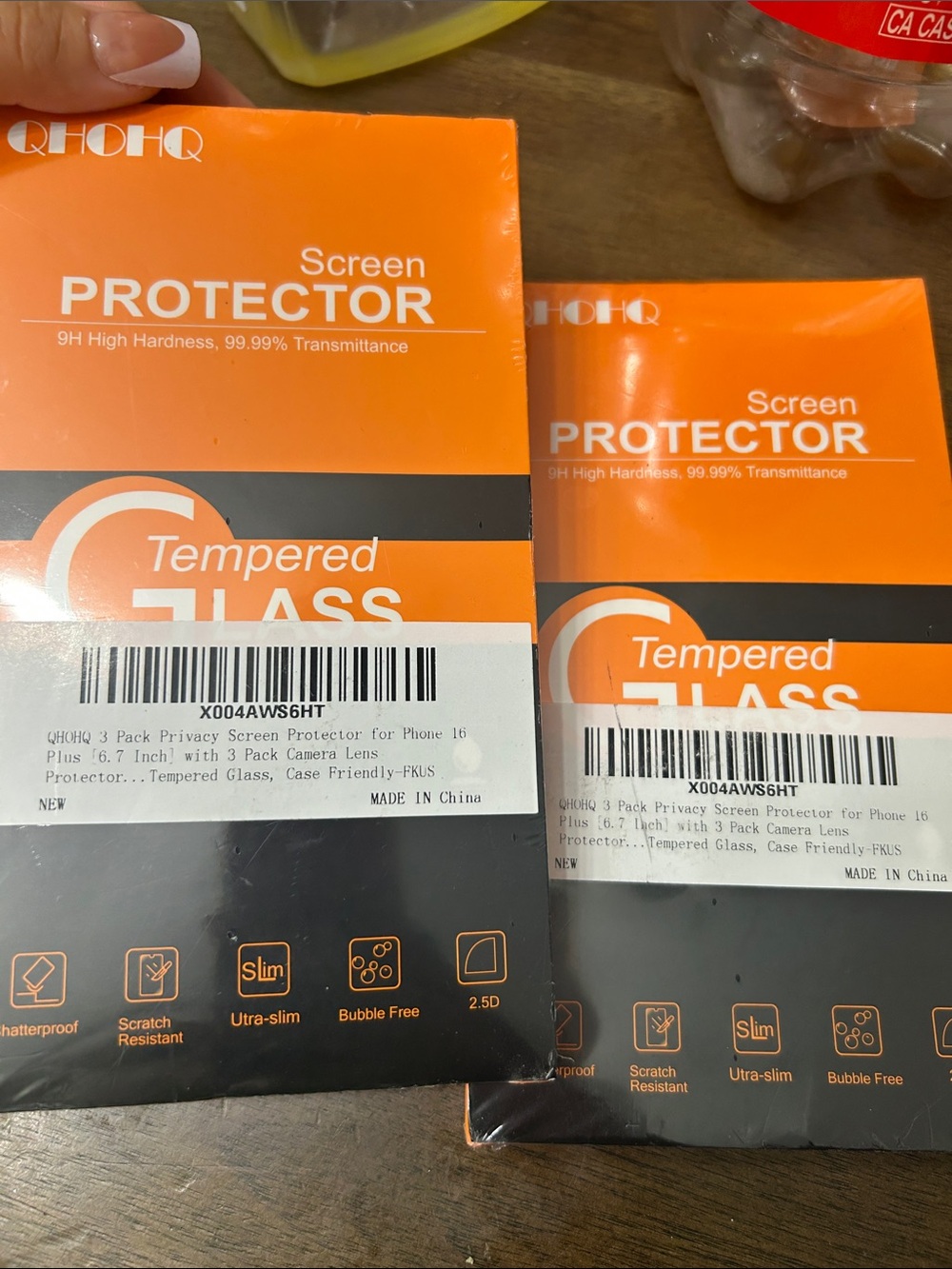 Tempered Glass Screen Protector - Orange Packaging - Picture 2 of 3